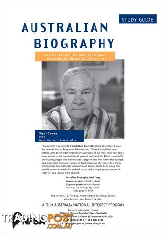 Australian Biography Series - Noel Tovey (Study Guide)