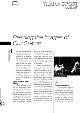Reading the Images of Our Culture