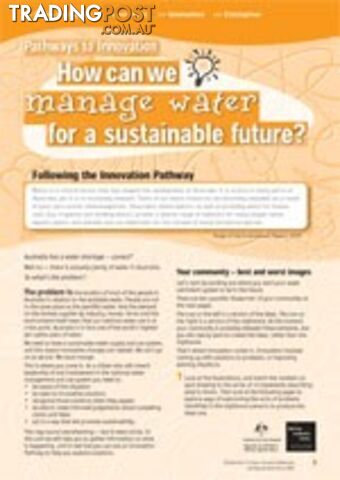 Innovation - How can we manage water for a sustainable future?