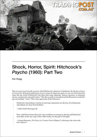 Shock, Horror, Spirit: Hitchcock's 'Psycho' (1960): Part Two