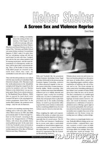 Helter Skelter: A Screen Sex and Violence Reprise