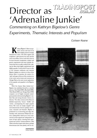 Director as 'Adrenaline Junkie': Commenting on Kathryn Bigelow's Genre...