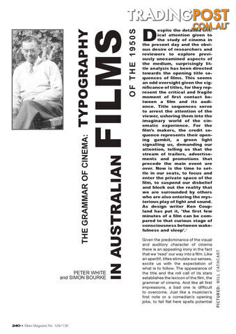 The Grammar of Cinema: Typography in Australian Films of the 1950s