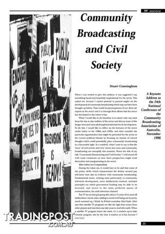 Community Broadcasting and Civil Society