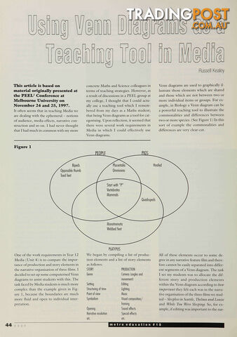 Using Venn Diagrams as a Teaching Tool in Media