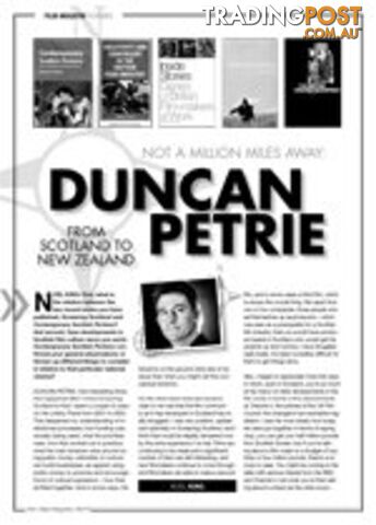 Not a Million Miles Away: Duncan Petrie from Scotland to New Zealand