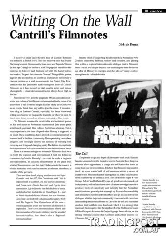 Writing on the Wall: 'Cantrill's Filmnotes'