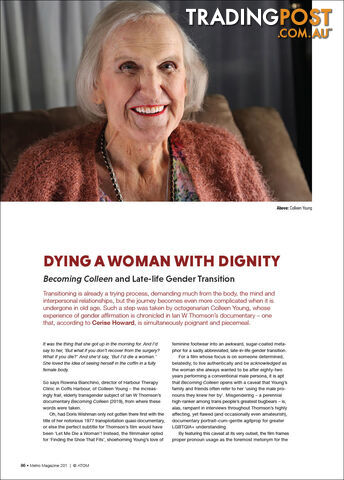 Dying a Woman with Dignity: 'Becoming Colleen' and Late-life Gender Transition