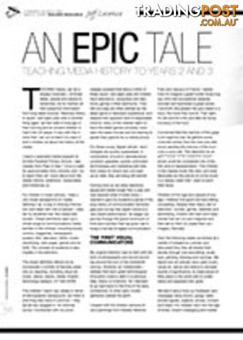 An Epic Tale: Teaching Media History to Years 2 and 3