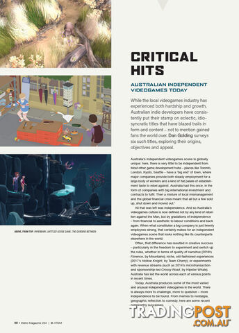 Critical Hits: Australian Independent Videogames Today