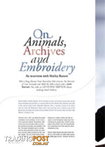 On Animals, Archives and Embroidery: An Interview with Shirley Barrett