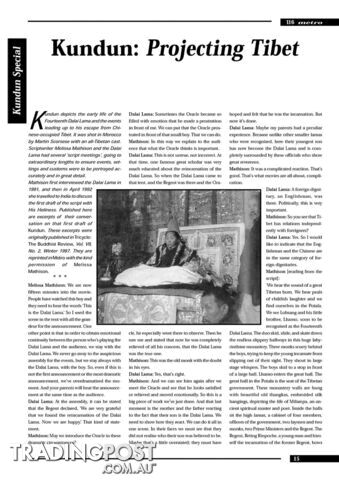 'Kundun': Projecting Tibet