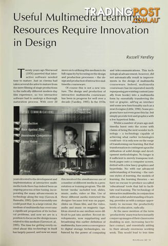 Useful Multimedia Learning Resources Require Innovation in Design
