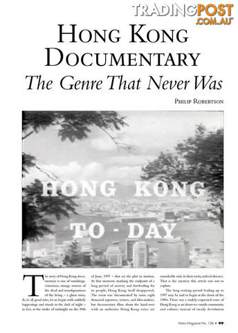 Hong Kong Documentary: The Genre That Never Was