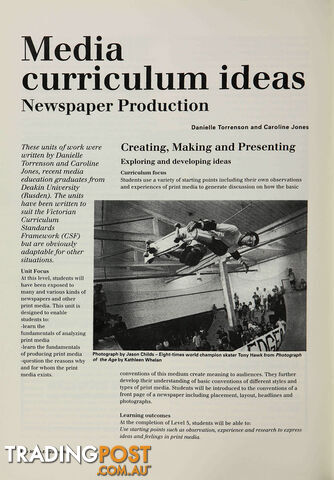 Media Curriculum Ideas: Newspaper Production