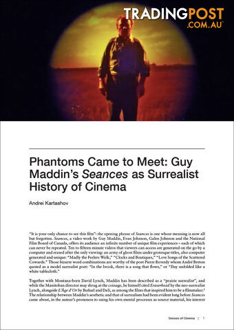 Phantoms Came to Meet: Guy Maddin's 'Seances' as Surrealist History of Cinema