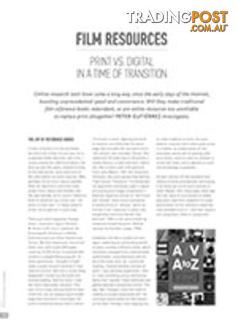 Film Resources: Print vs. Digital in a Time of Transition