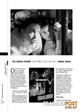 VCE Media Studies Unit Three, Outcome Two: Media Skills