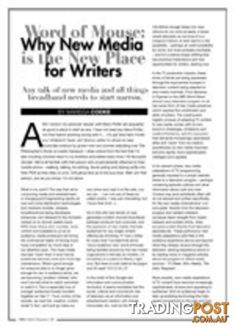 Word of Mouse: Why New Media is the New Place for Writers