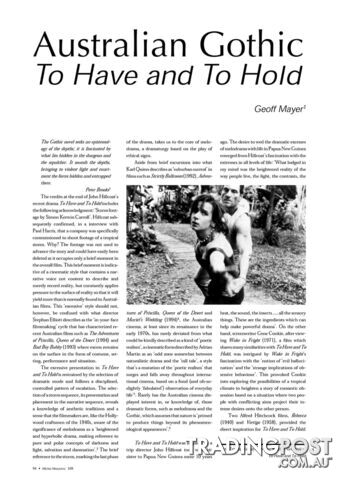 Australian Gothic: 'To Have and To Hold'