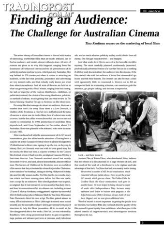 Finding an Audience: The Challenge for Australian Cinema (M111 version)