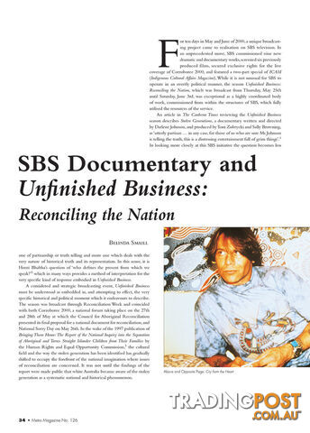 SBS Documentary and 'Unfinished Business: Reconciling the Nation'