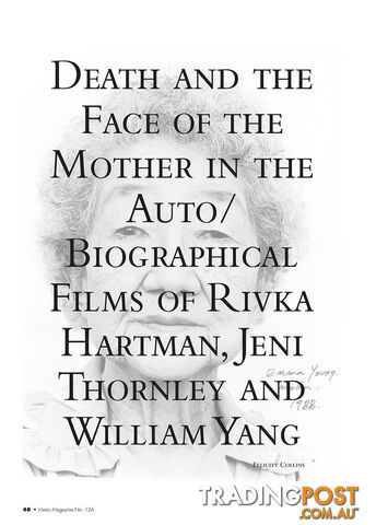 Death and the Face of the Mother in the Auto/Biographical Films of Rivka...