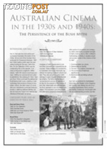 Australian Cinema in the 1930s and 1940s: The Persistence of the Bush Myth