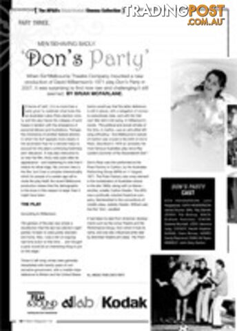 The NFSA's Atlab/Kodak Cinema Collection: Don's Party: Men Behaving Badly