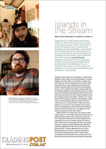 Islands in the Stream: Static Vision's Remedy for Lockdown Loneliness