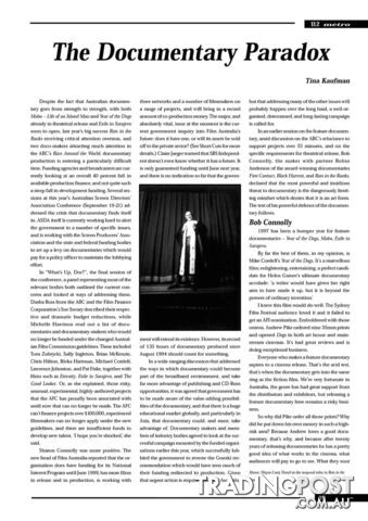 The Documentary Paradox