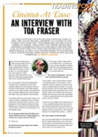 Cinema at Ease: An Interview With Toa Fraser