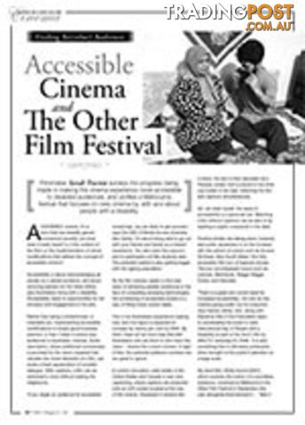 Finding An(other) Audience: Accessible Cinema and The Other Film Festival