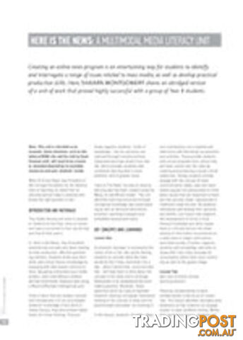 Here Is the News: A Multimodal Media Literacy Unit