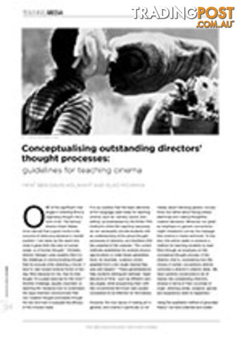 Conceptualising Outstanding Directors' Thought Processes: Guidelines for...