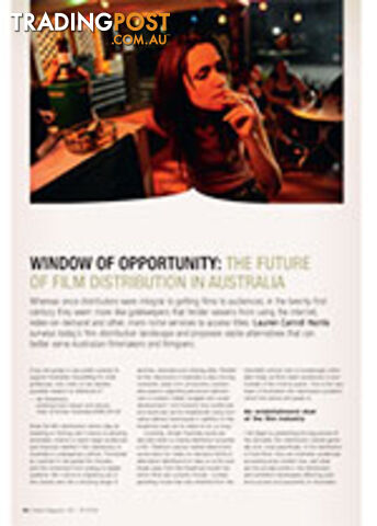Window of Opportunity: The Future of Film Distrubition in Australia