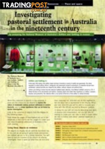 Investigating pastoral settlement in Australia in the 19th century through a...