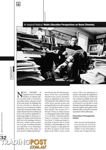 An Inspired Radical: Media Education Perspectives on Noam Chomsky
