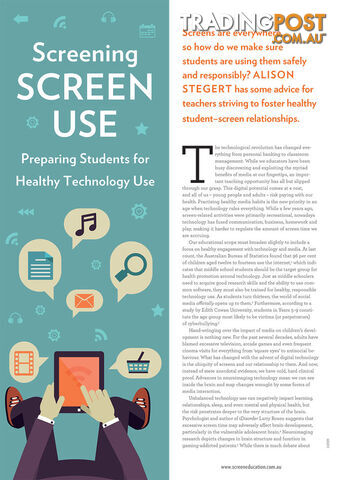 Screening Screen Use: Preparing Students for Healthy Technology Use