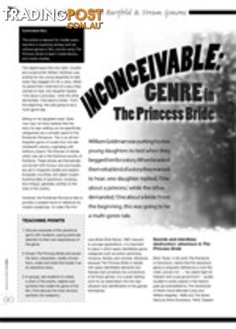 Inconceivable: Genre in The Princess Bride