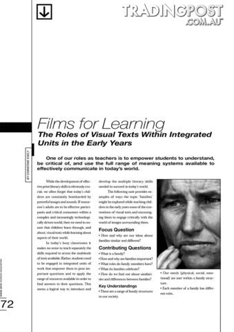 Films for Learning: The Roles of Visual Texts Within Integrated Units in the...