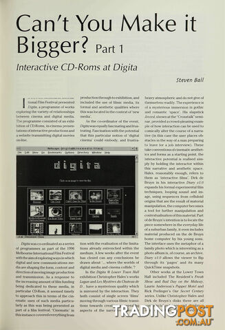 Can't You Make It Bigger? Part 1: Interactive CD-ROMs at Digita
