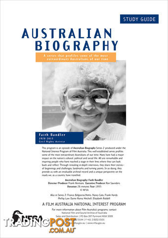 Australian Biography Series - Faith Bandler (Study Guide)