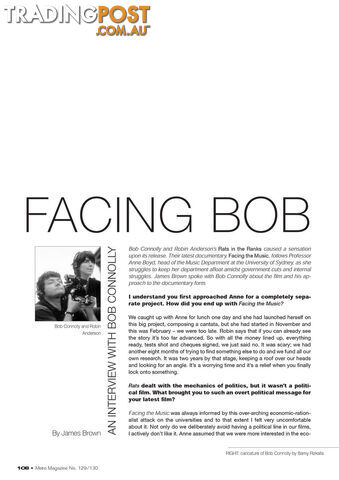 Facing Bob: An Interview with Bob Connolly