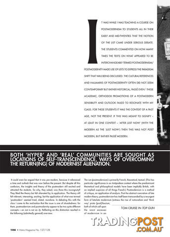 The Popcorn of the Past: Don Simpson's Hollywood as Promoter of Postmodernity