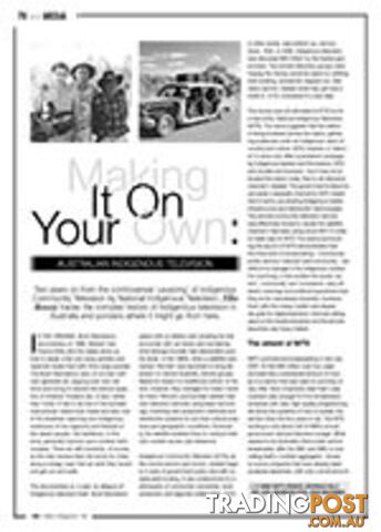 Making it on Your Own: Australian Indigenous Television