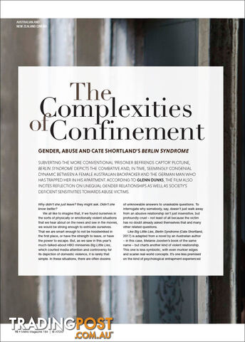 The Complexities of Confinement: Gender, Abuse and Cate Shortland's 'Berlin Syndrome' - photo 1 of 1