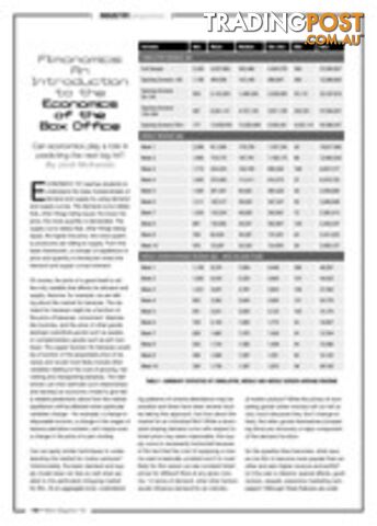 Filmonomics: An Introduction to the Economics of the Box Office