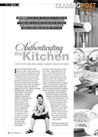 Authenticating the Kitchen: Poh's Kitchen and Jamie's Great Italian Escape