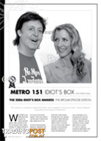 Idiot's Box: The 2006 Idiot's Box Awards: The Bipolar Episode Edition